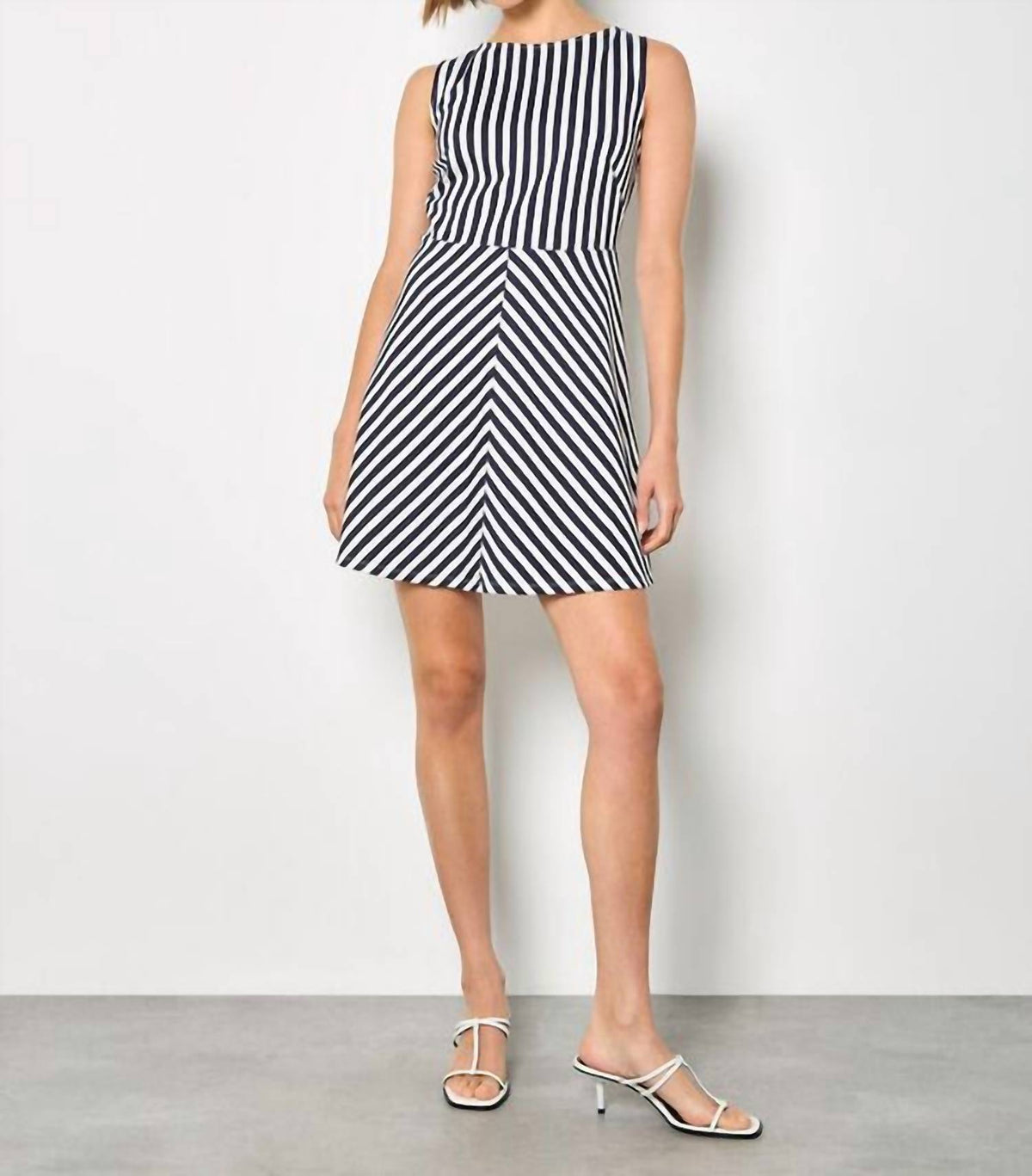 Apricot - Stripe Jersey Knit Mini Dress