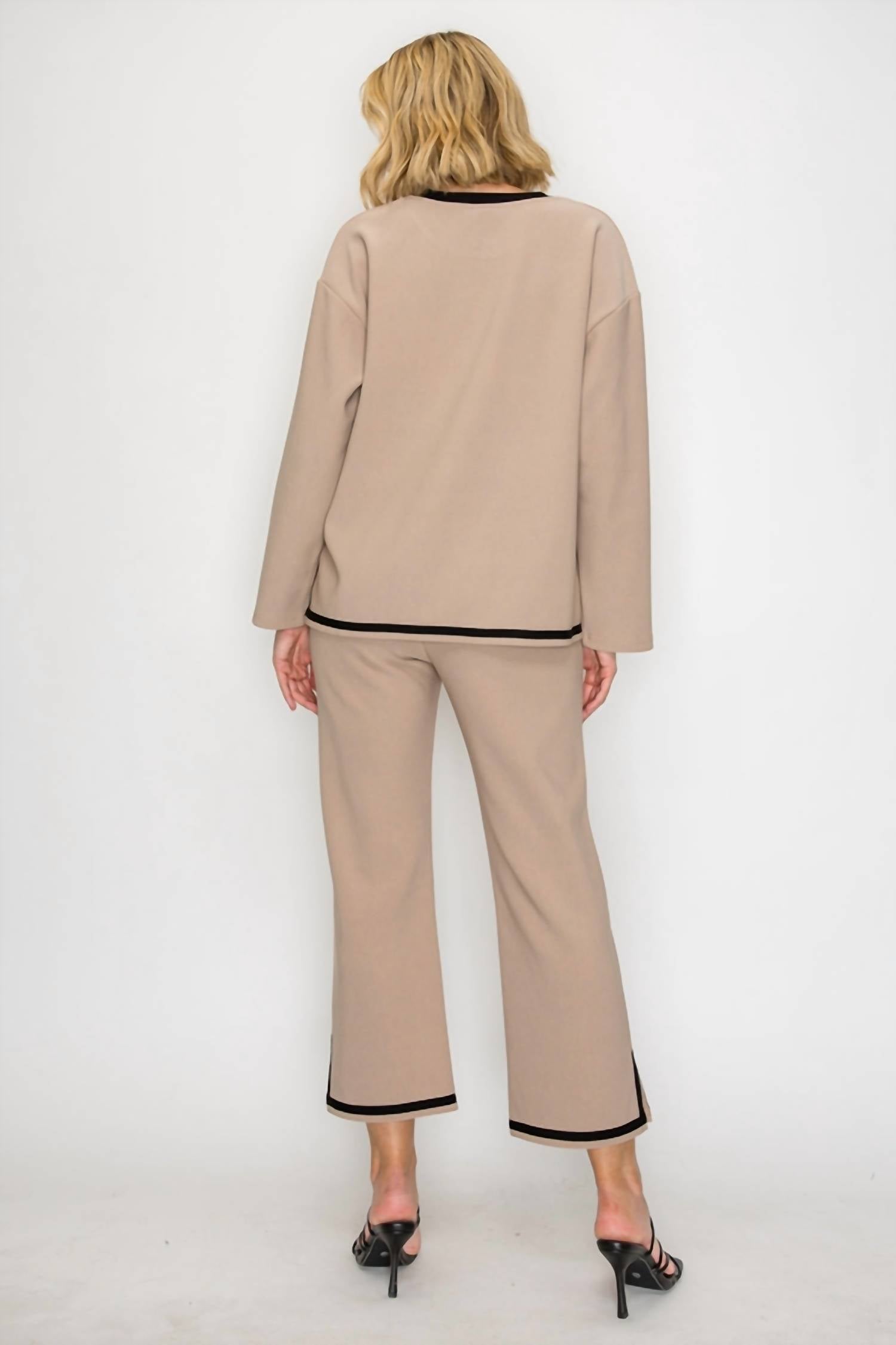 Joh Ken pants in khaki - women's pants - alternate view