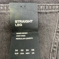 Massimo Dutti Women’s High-rise Straight Leg Jeans in black - women's jeans - view 4