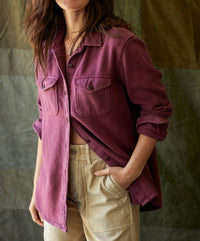 Outerknown Women's Chroma Blanket Shirt in plum - women's shirt