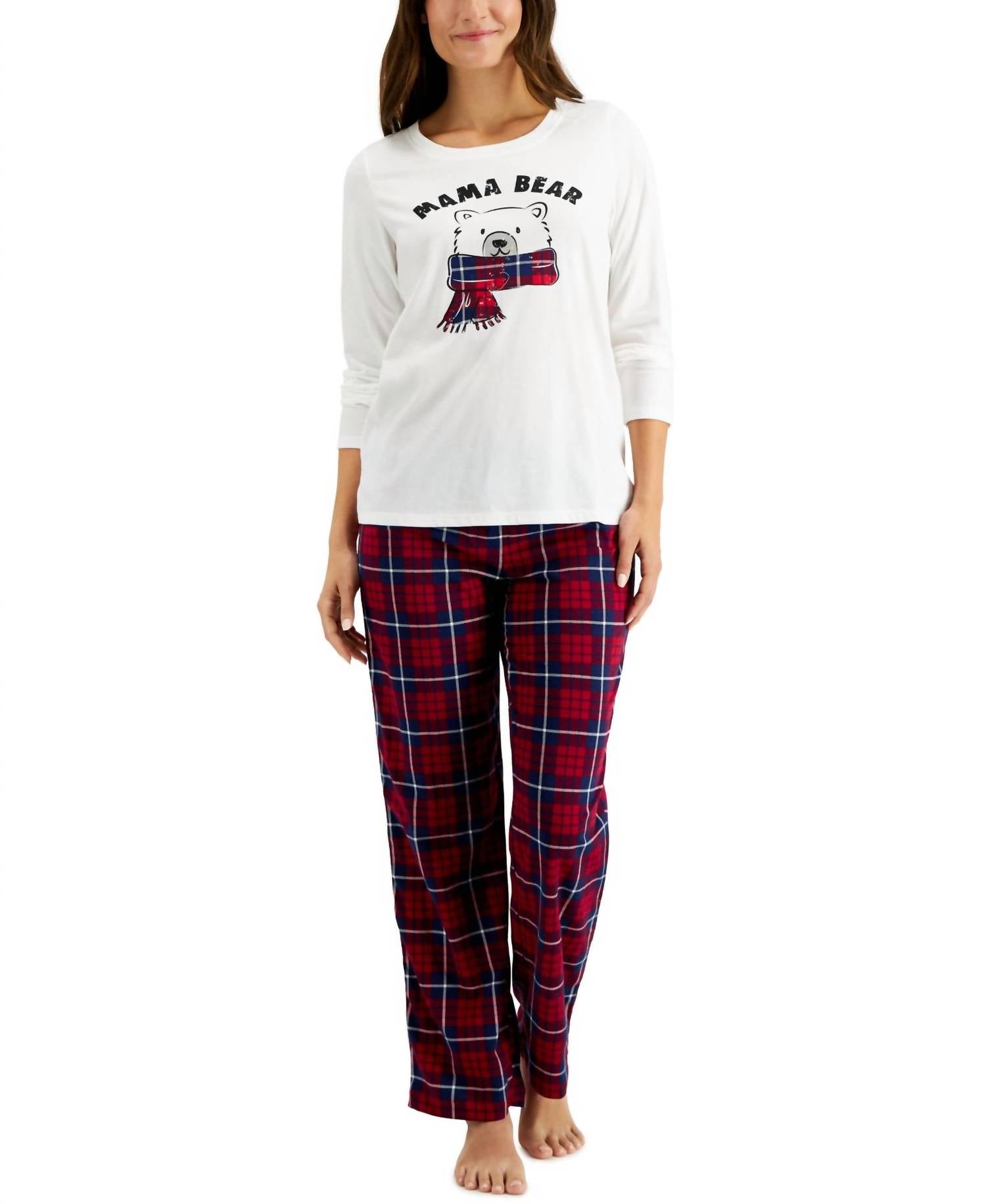 Family Pjs - Sleepwear Matching Mama Bear Pajama Set