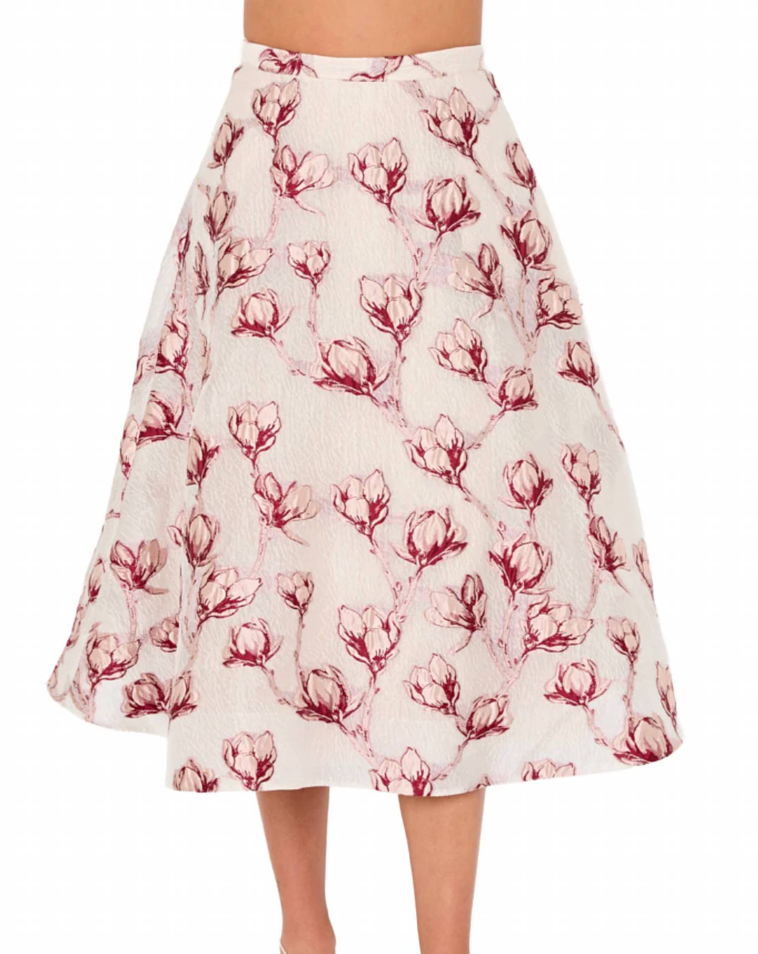 Milly - Noella Floral Midi Skirt