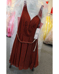 Star Box - Women's Sparkle Deep V-neck Mini Dress