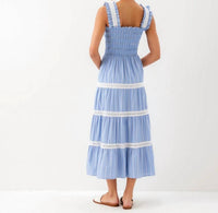 Karen Kane - Stripe Sleeveless Tiered Midi Dress