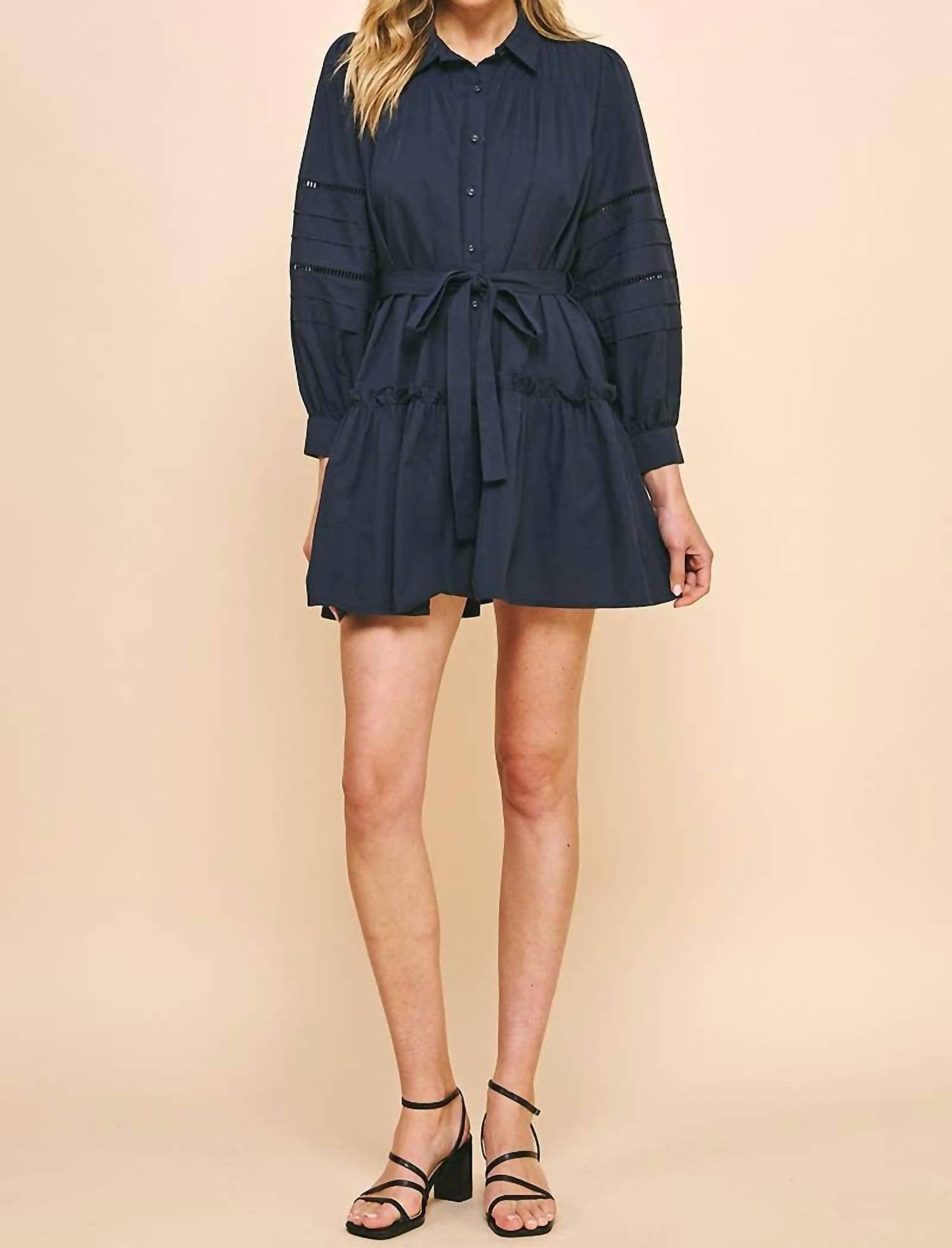 Pinch - Button Down Belted Mini Dress