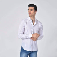Eight X - Jacquard Button Down Shirt With Trim