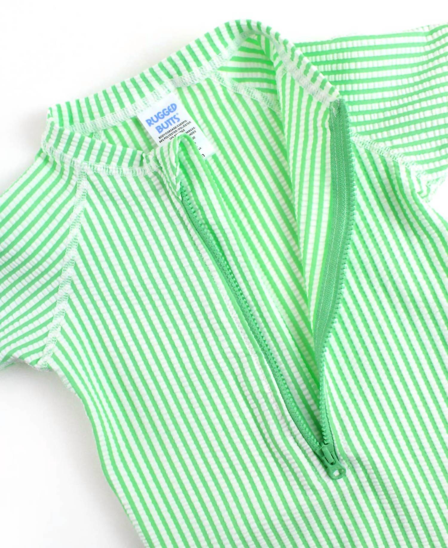 Rufflebutts - Baby Boys' Short Sleeve One Piece Rash Guard Swimsuit