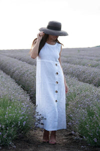 Eug Fashion - Prima Sleeveless Long Linen Dress