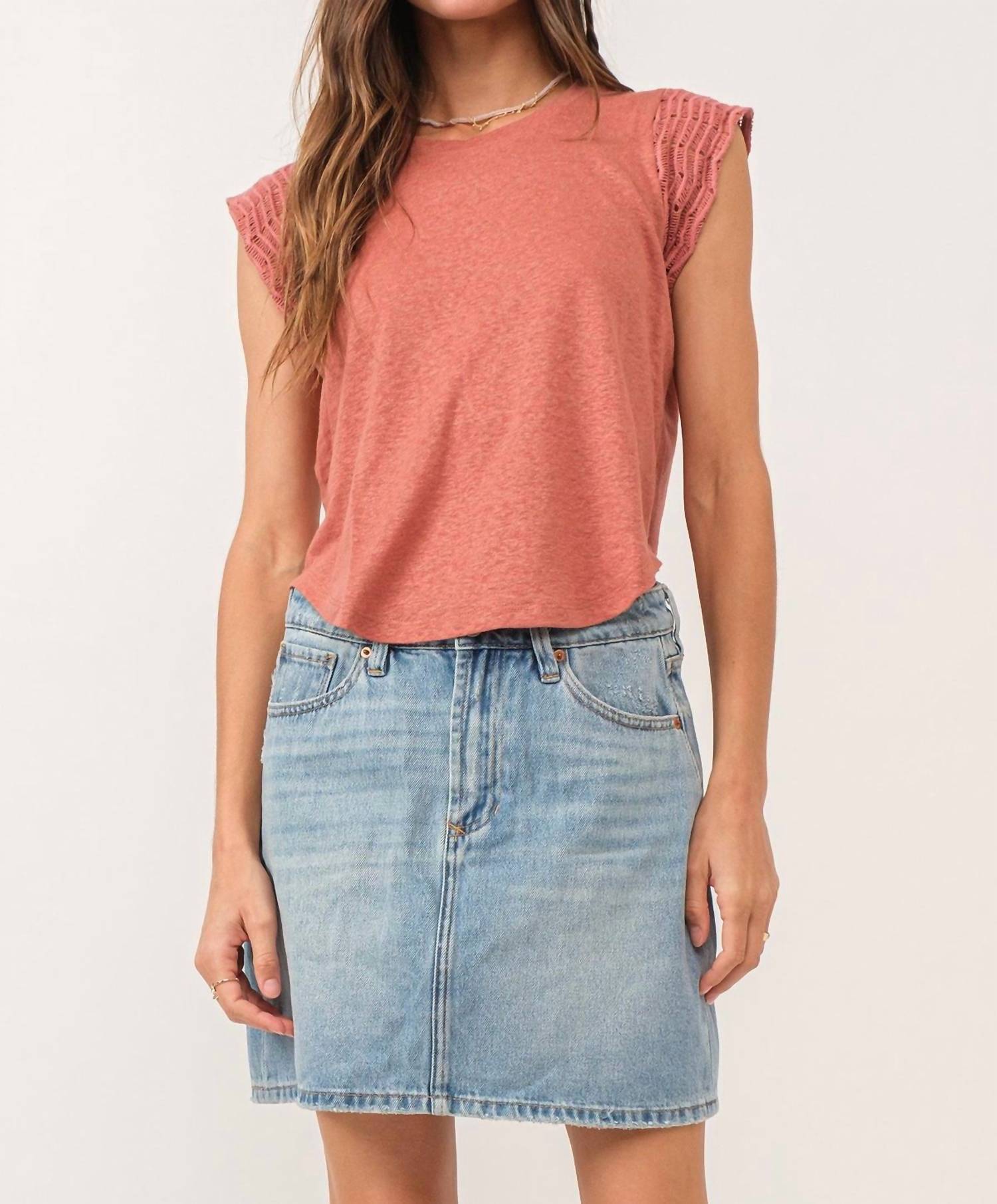 Another Love - Daria Crochet Trimmed Top