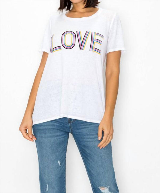 Elan - LOVE Graphic Print Short Sleeve Tee