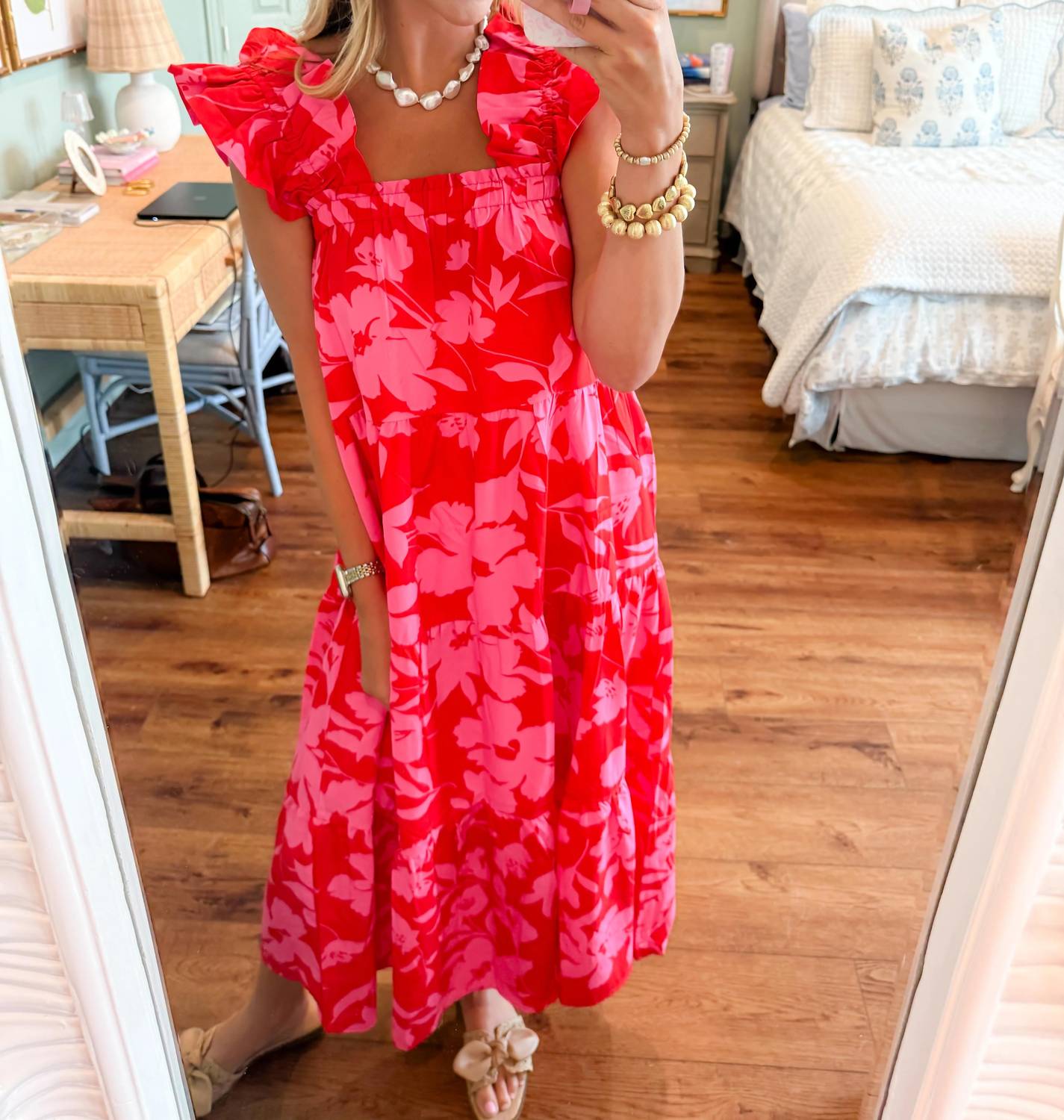 Thml - Hibiscus Tiered Maxi Dress