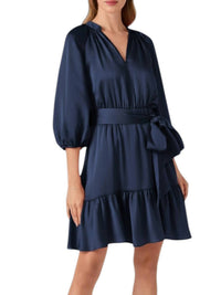 Trina Turk Asuma Mini Dress in blue - women's dress - detail view