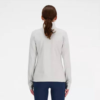 New Balance Sport Essentials Space Dye Quarter Zip Jacket in ash heather - women's jacket - view 4