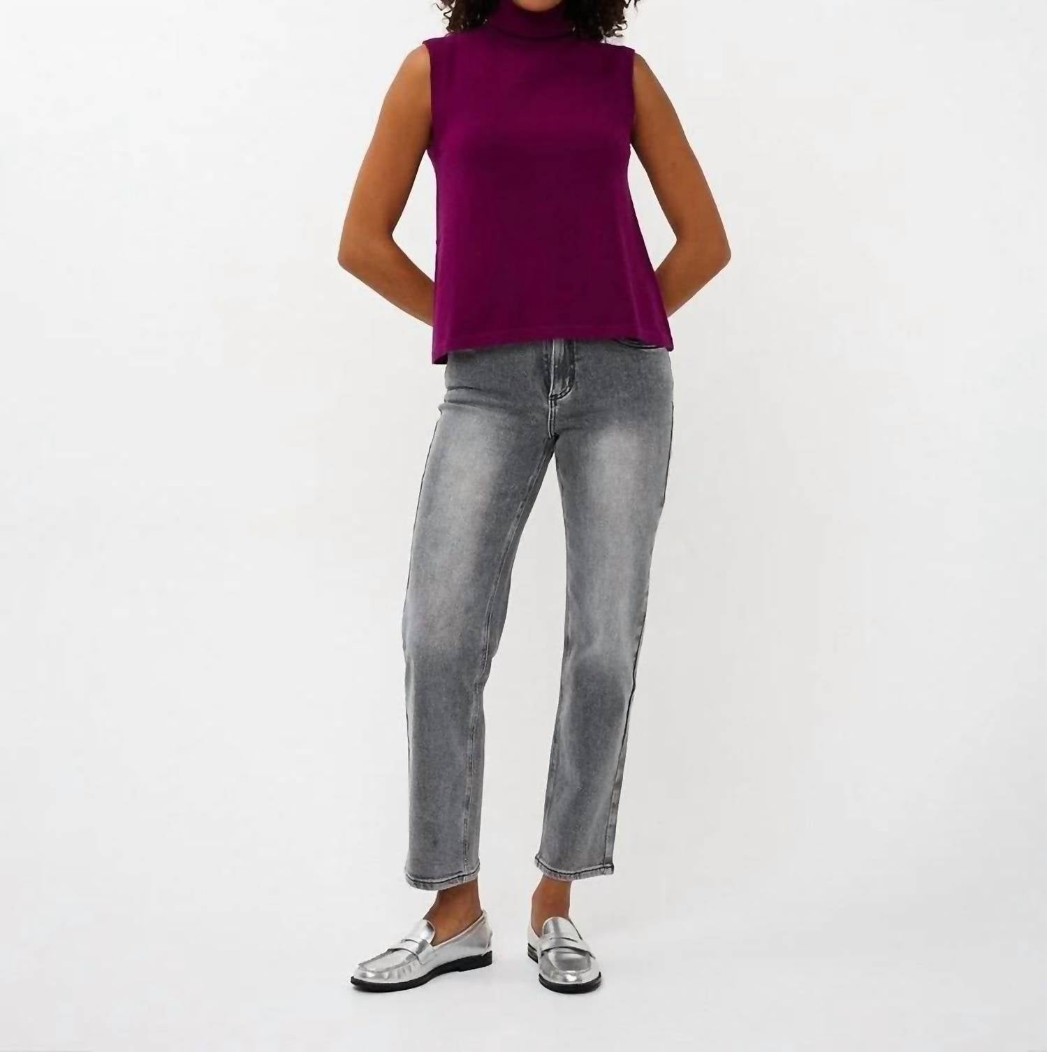 Esqualo - Sleeveless Turtleneck Sweater