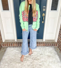 Cmd - Retro Merry Checkered Cardi Sweatshirt