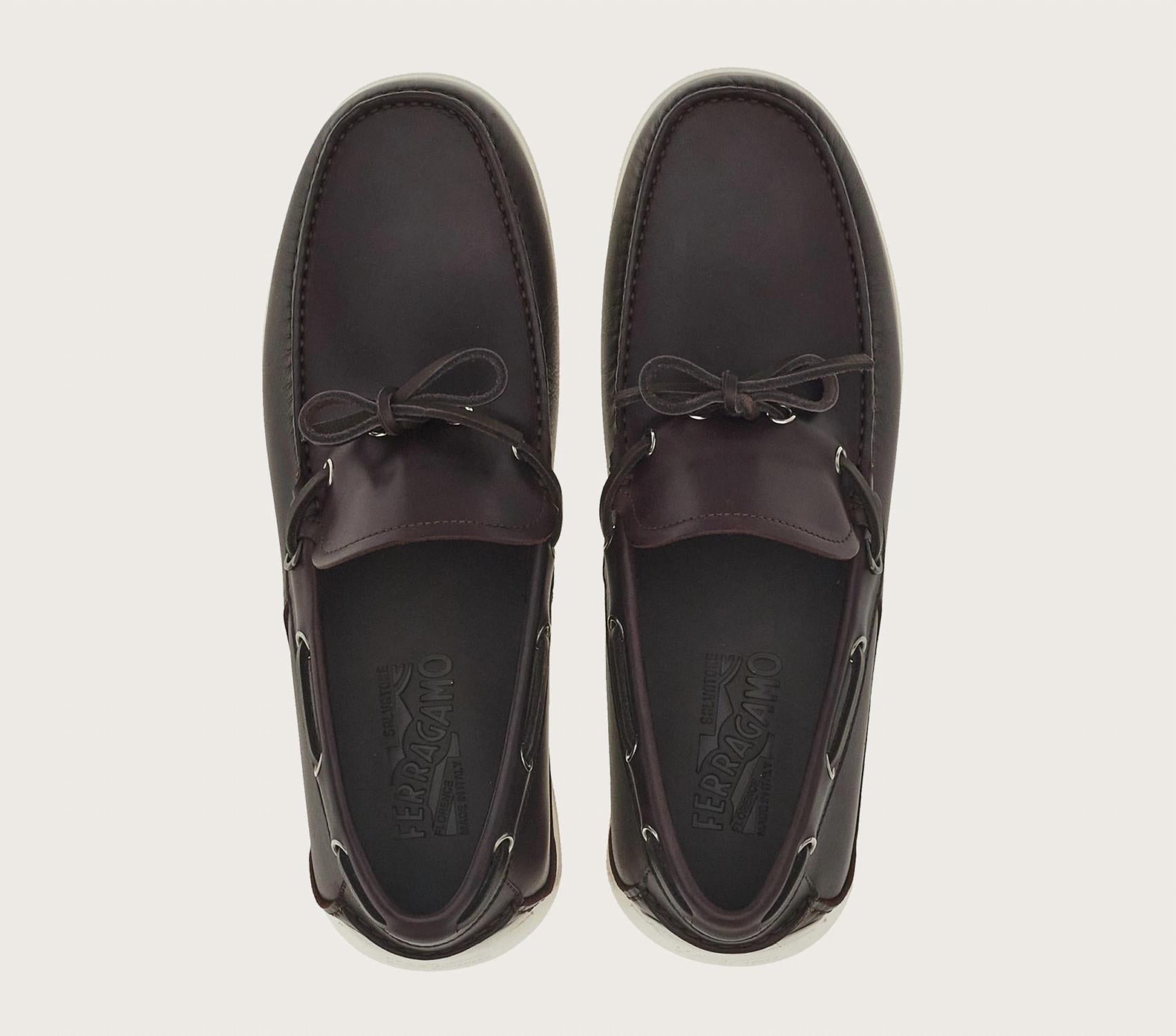 Salvatore Ferragamo - Men's Leather Boat Shoes