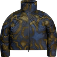 Rains Unisex Kevo Short Puffer Jacket in blue green - men's jacket - view 4