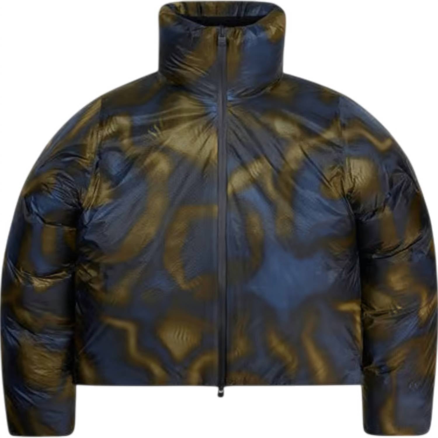 Rains Unisex Kevo Short Puffer Jacket in blue green - men's jacket - view 4