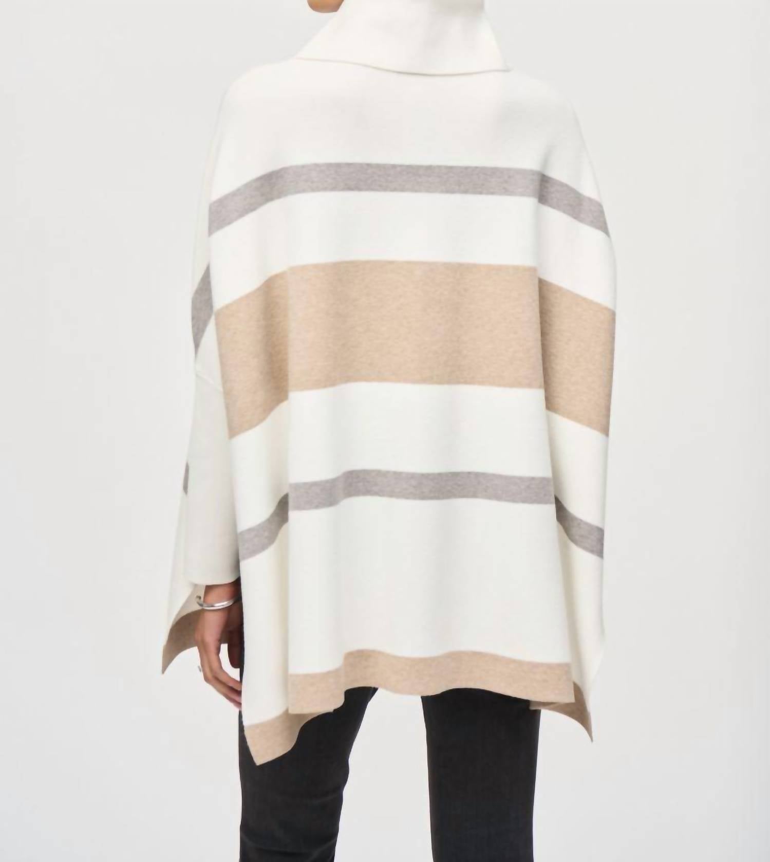 Joseph Ribkoff - Stripe Print Poncho Top