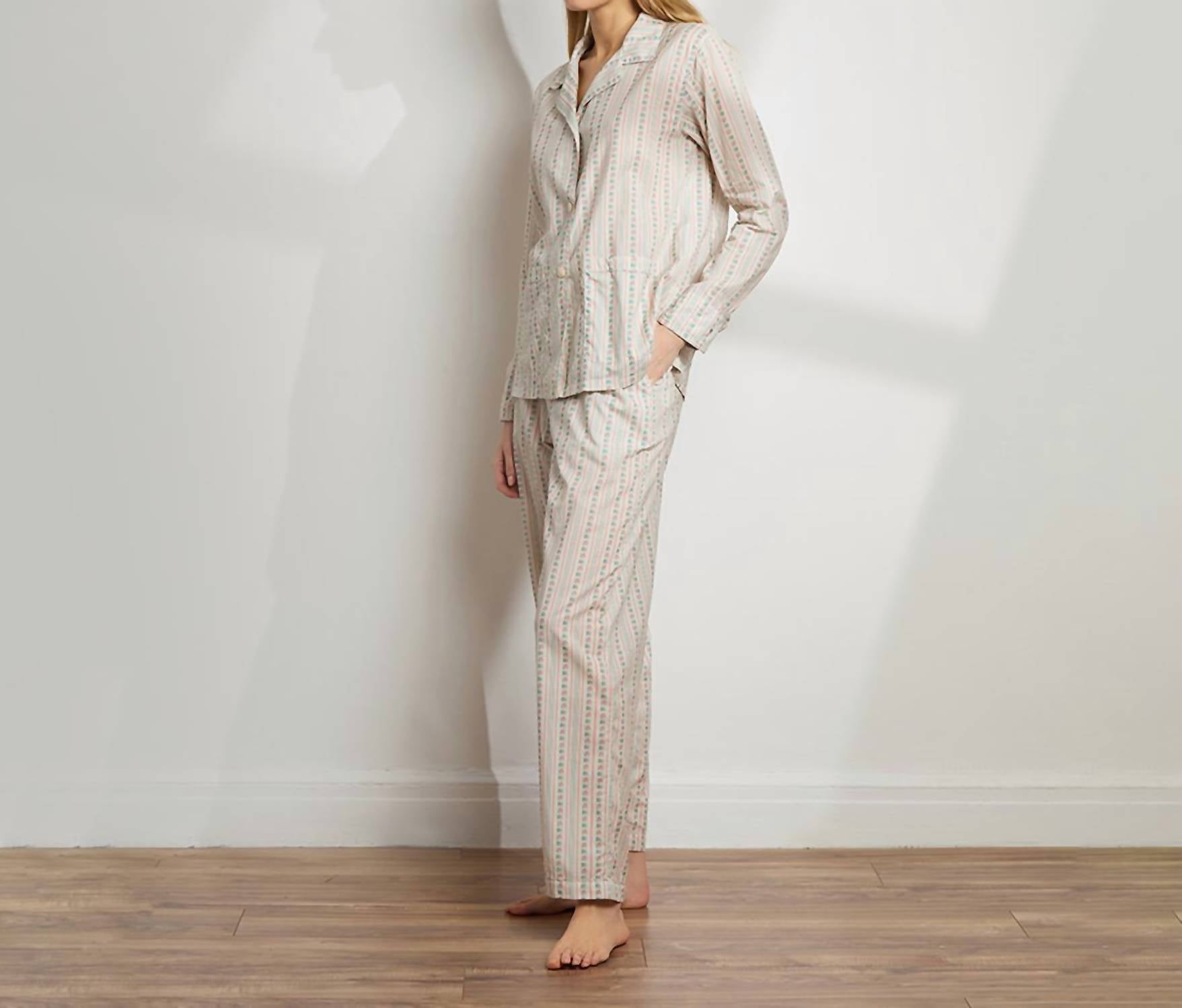 The Sleep Code - Printed Floral Cotton Long Pajama Set