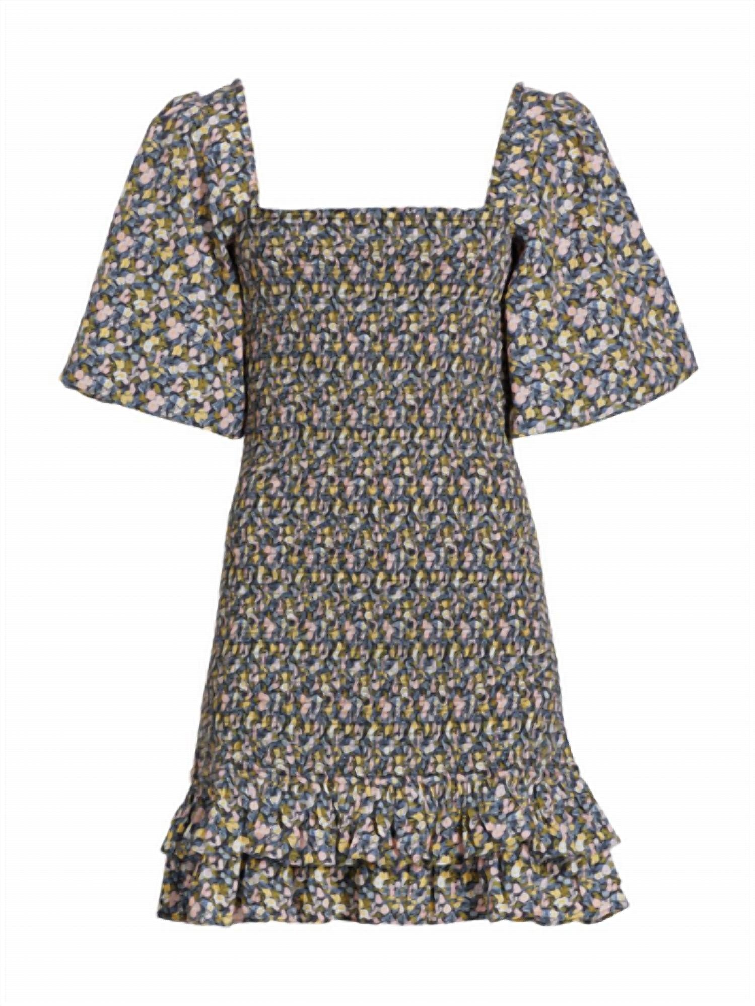 byTiMo Women's Festive Cotton Smocking Dress in flower field - women's dress