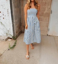 Adelyn Rae - Emilia Striped 3d Floral Midi Dress