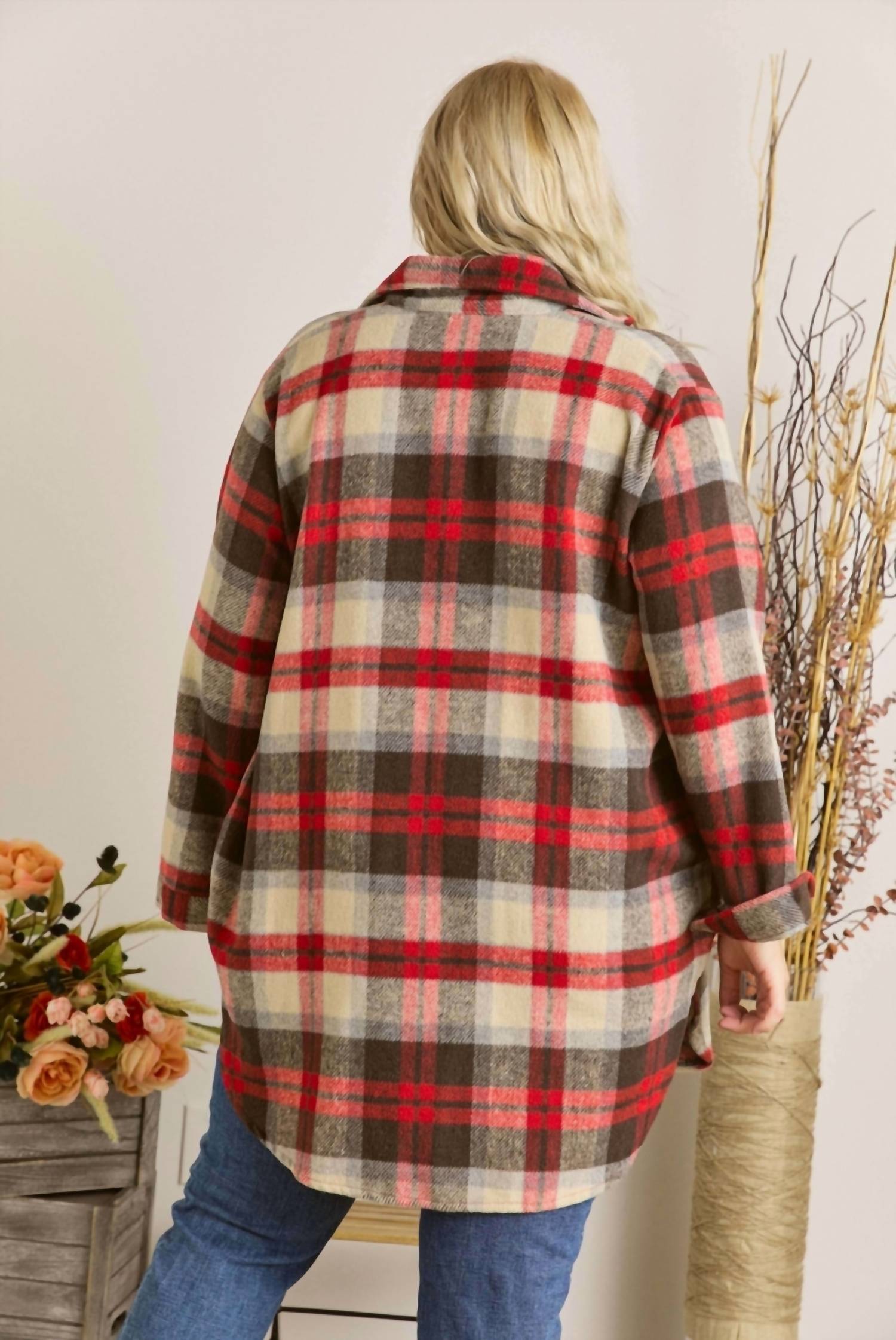 Madelyn - Check Flannel Shacket - Plus