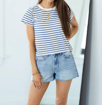 Hidden - Ava Side Insert Denim Shorts