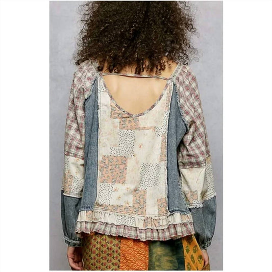 Pol - Women's Floral Balloon Sleeve Top