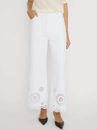 Frame - The Eyelet Wide Flare Pant