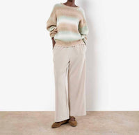 APRICOT Space Dye Stripe Sweater in green - women's sweater