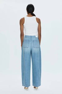 PISTOLA Lottie High Rise Relaxed Bowed Jeans in qualifier - women's jeans - detail view