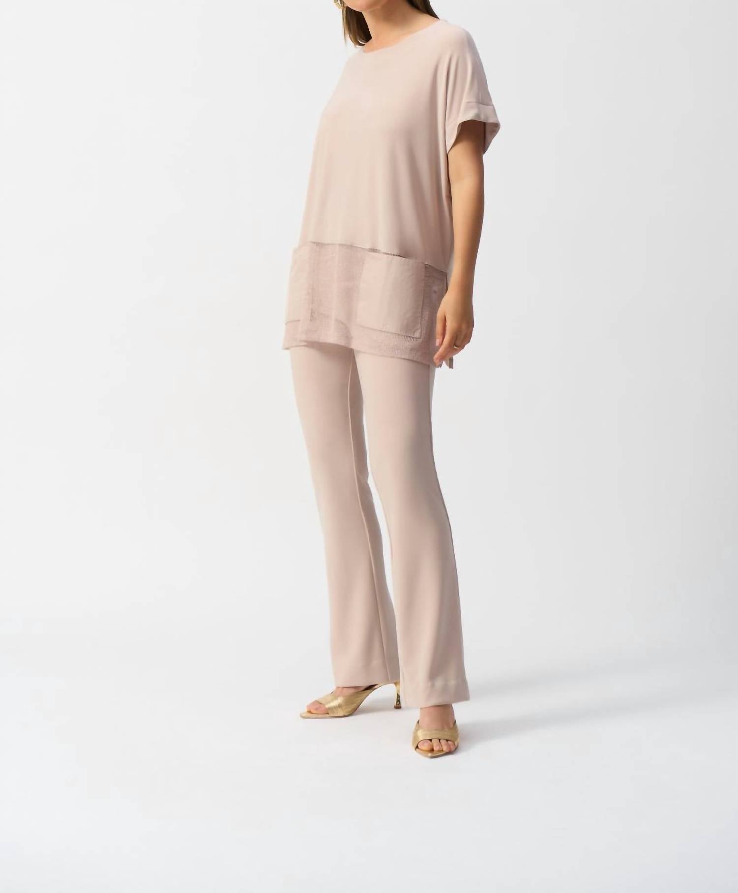 Joseph Ribkoff - Mesh Boxy Tunic