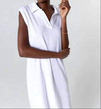 Majestic Filatures - Organic Cotton Terry Sleeveless Polo Dress