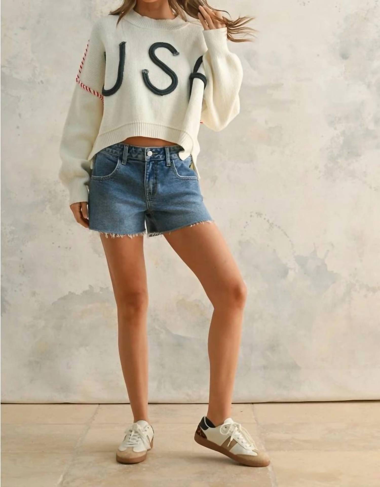 Miou Muse - Rope Usa Knit Sweater