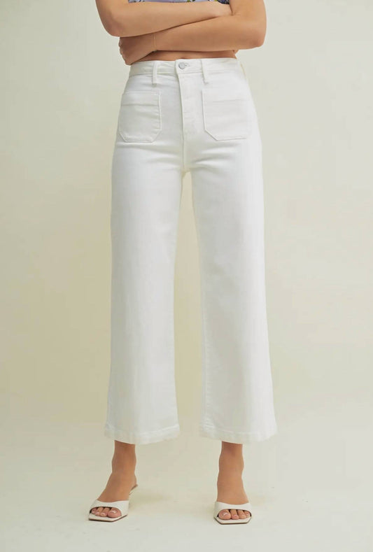 Just Black Denim - Patch Pocket Wide Leg Flare Jean