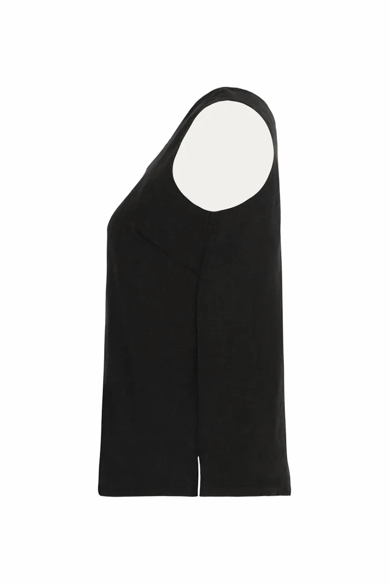 Dolcezza - Women's Scoop Neck Linen Cami Top