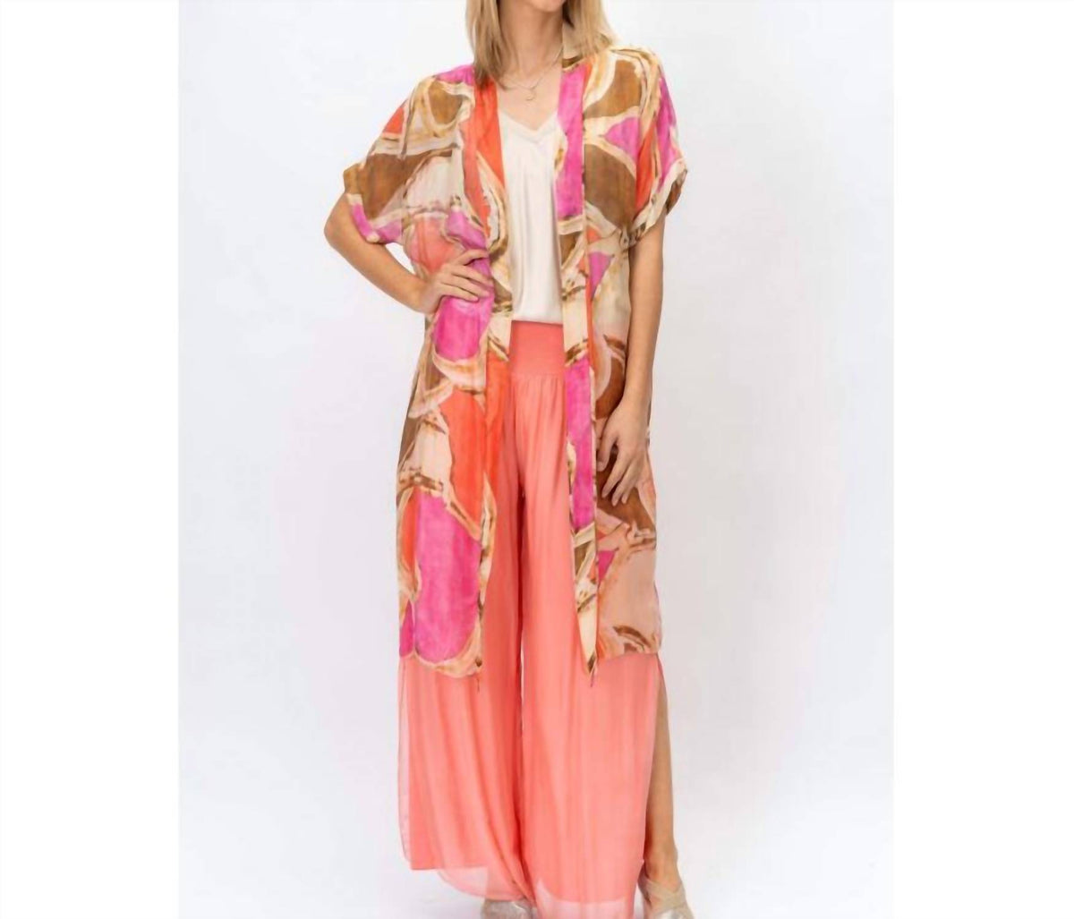 Look Mode Usa - Silk Printed Cardigan