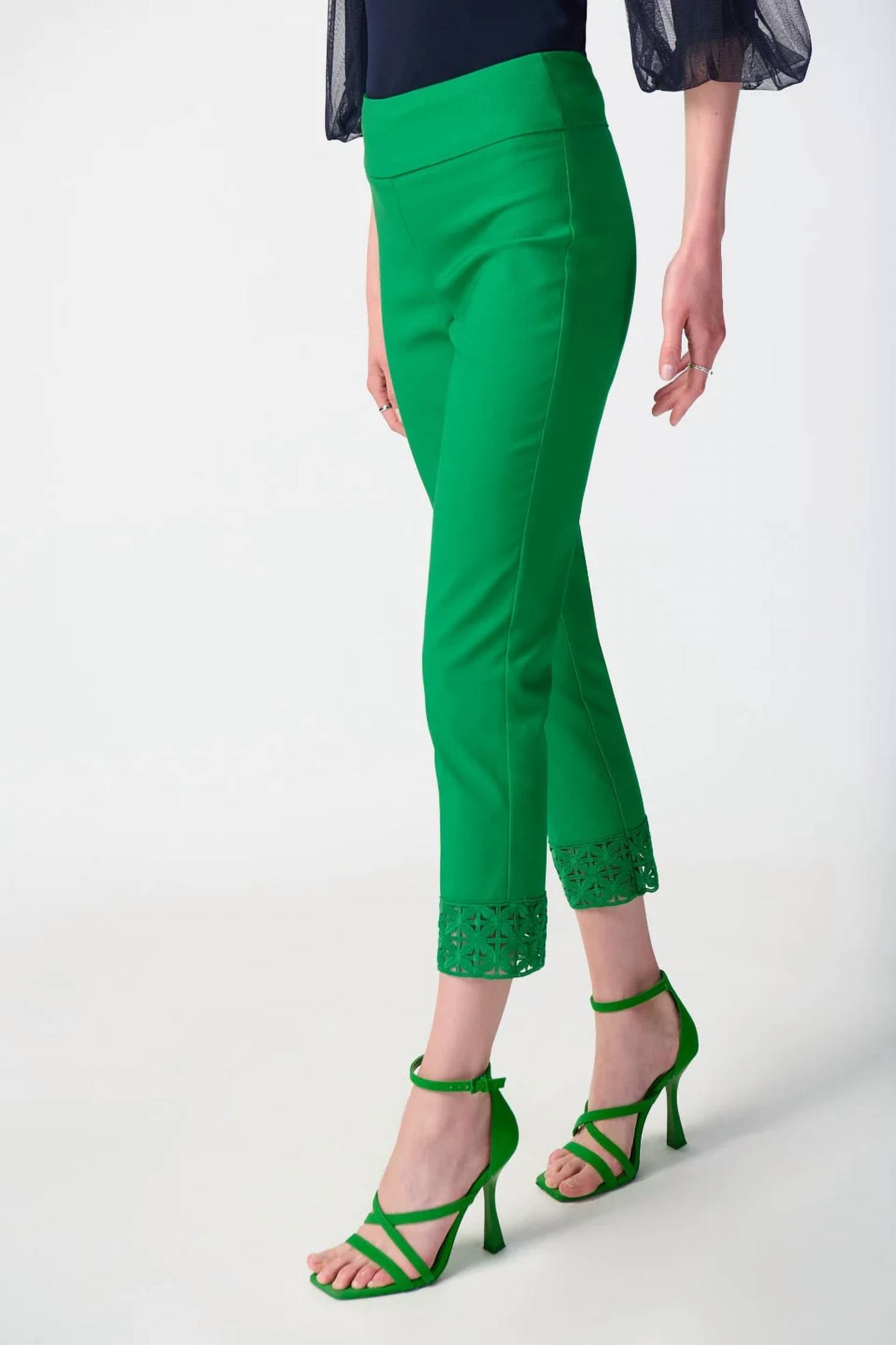 Joseph Ribkoff - SLIM CROPPED LACE TROUSER