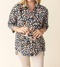 Habitat - Linen Circle Hidden Placket Big Shirt