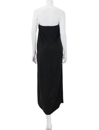 STATESIDE Linen Column Maxi Dress in black - women's dress - alternate view