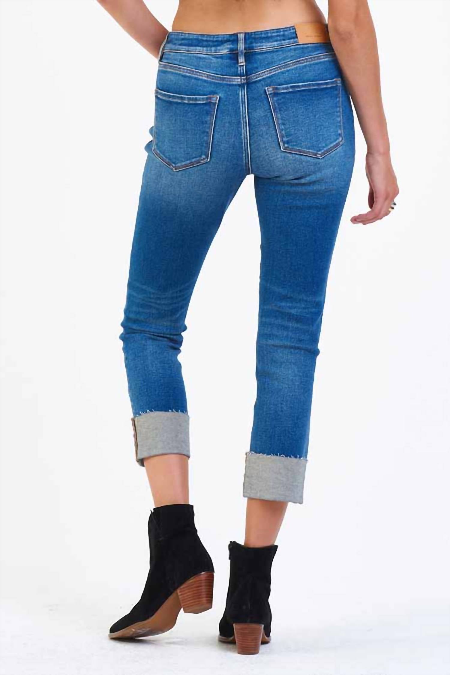 DEAR JOHN DENIM Blaire Cuffed Jeans in west tucson - women's jeans - detail view