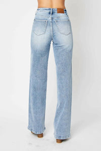 Judy Blue - High Waist Front Yoke Retro Wide Leg Jeans