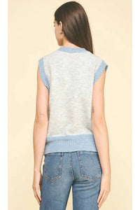 Pinch - Stylish And Chic Color Block Button Down Sweater Vest