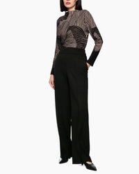 Marc Cain Banded waist trousers in black - women's pants - view 4
