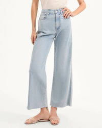 Veronica Beard Taylor Wide Leg Jeans in pale stone - women's jeans