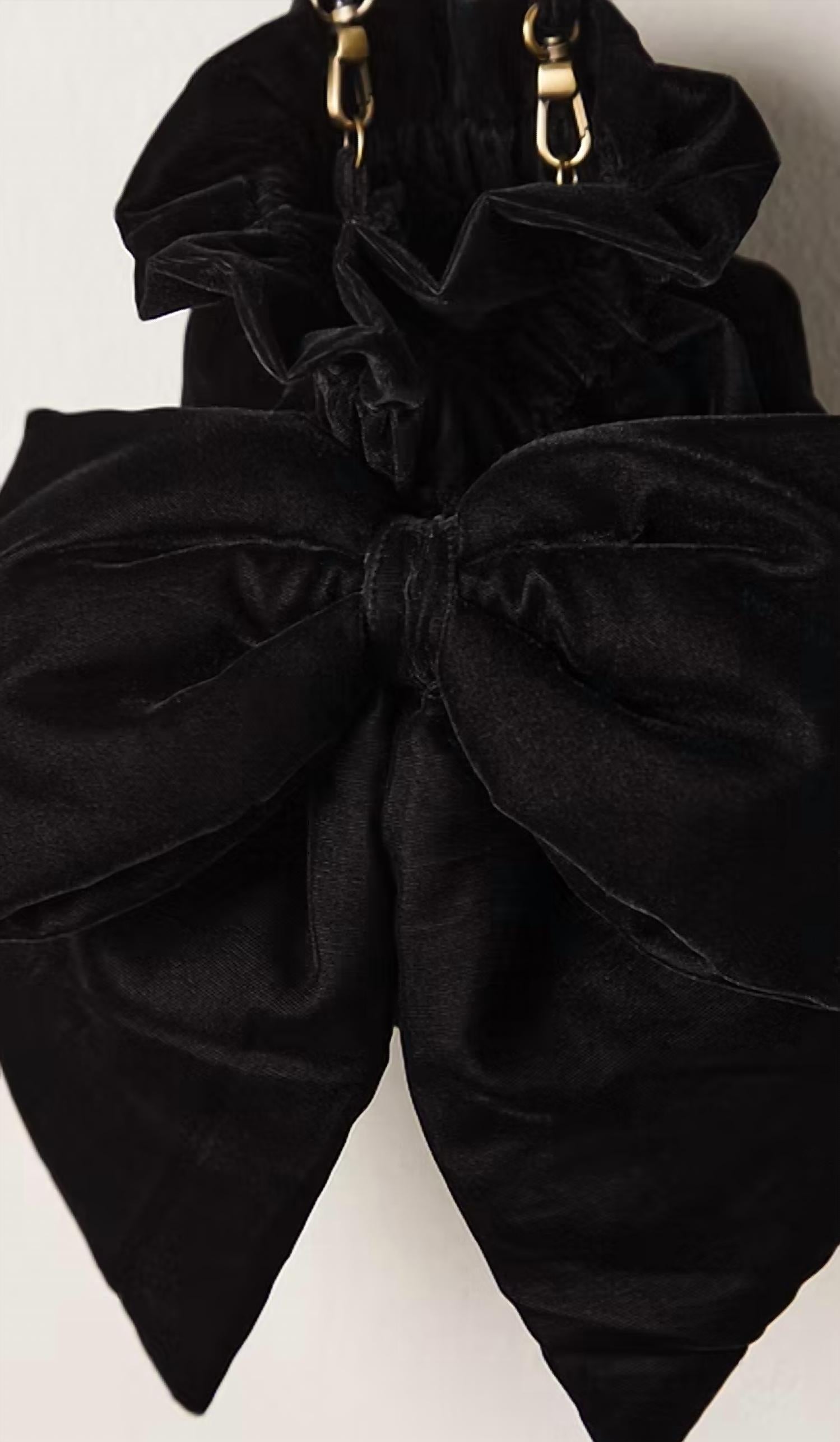Free People - Women's Belle Velvet Bow Bag