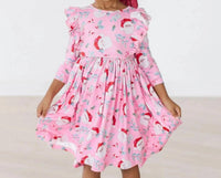 Mila & Rose - Three Quarter Sleeve Ruffle Twirl Dress