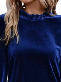 Miss Sparkling - Velvet Long Sleeve Top