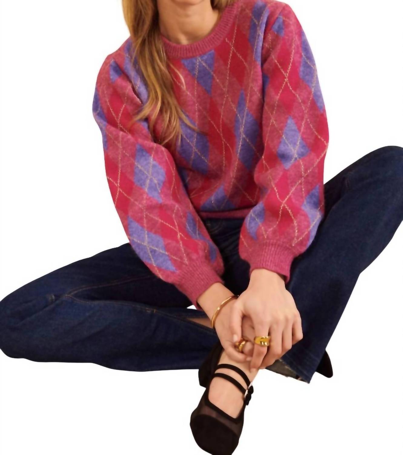 John + Jenn - Diamond Long Sleeve Sweater